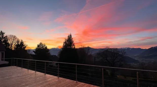 Rambarde inox avec c&acirc;bles design